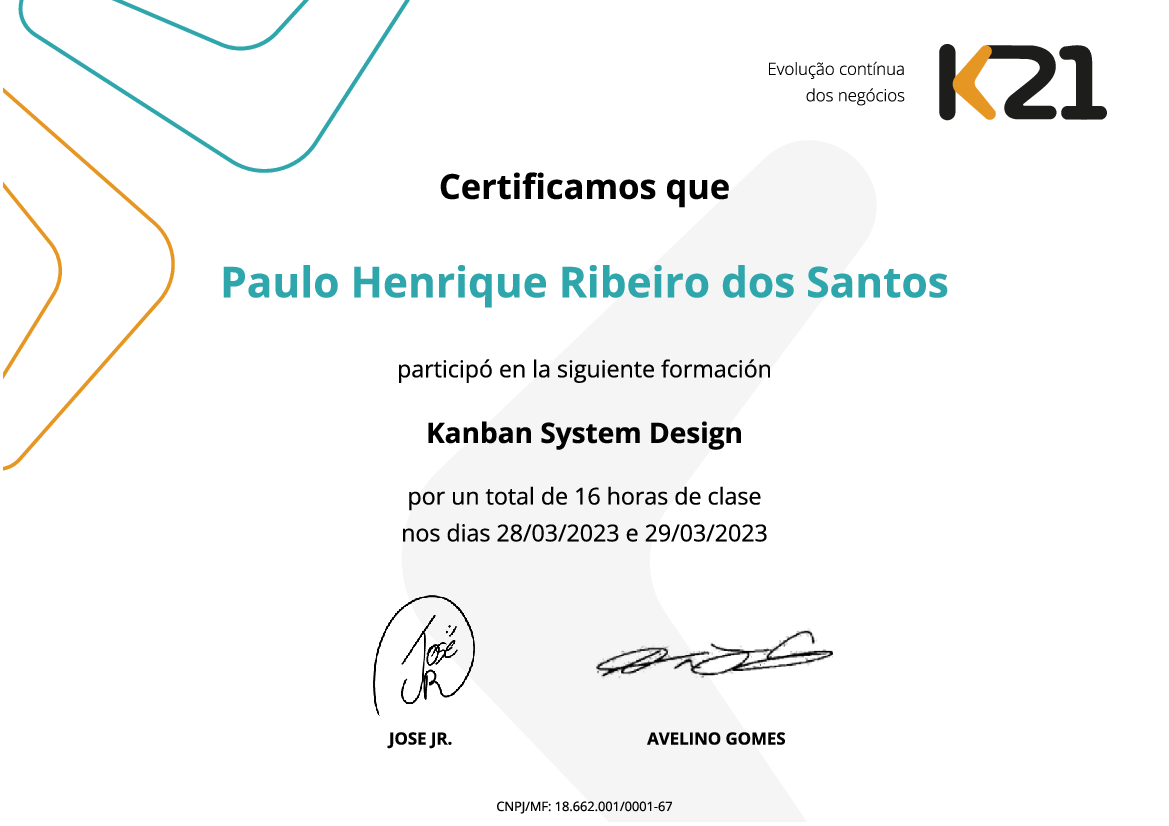 Certificado K21